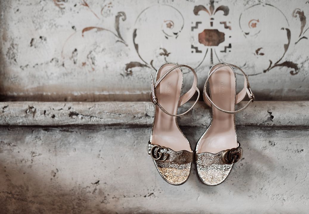 Gucci Wedding Shoes at Real Wedding Rock My Wedding