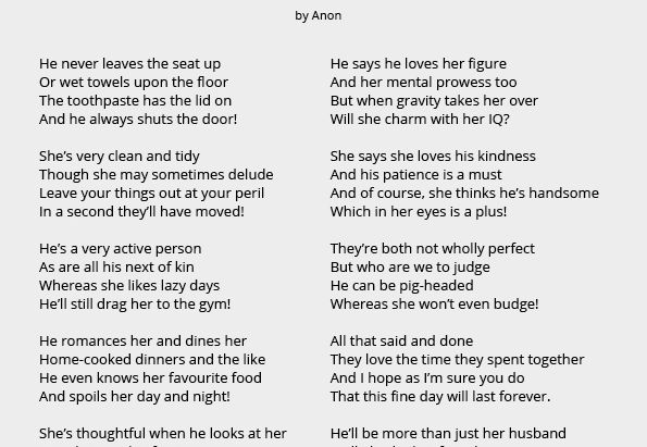 Funny Wedding Readings To Give Your Guests A Giggle