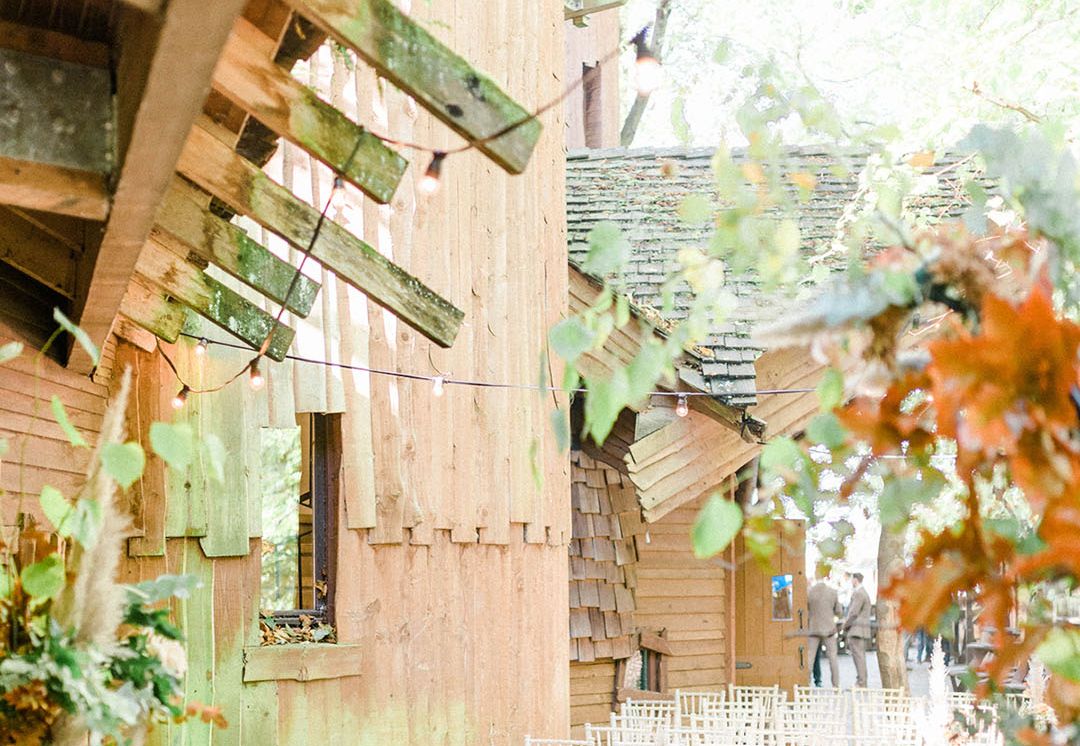 Alnwick Garden Treehouse Wedding With Tree Cake & Flower Crown