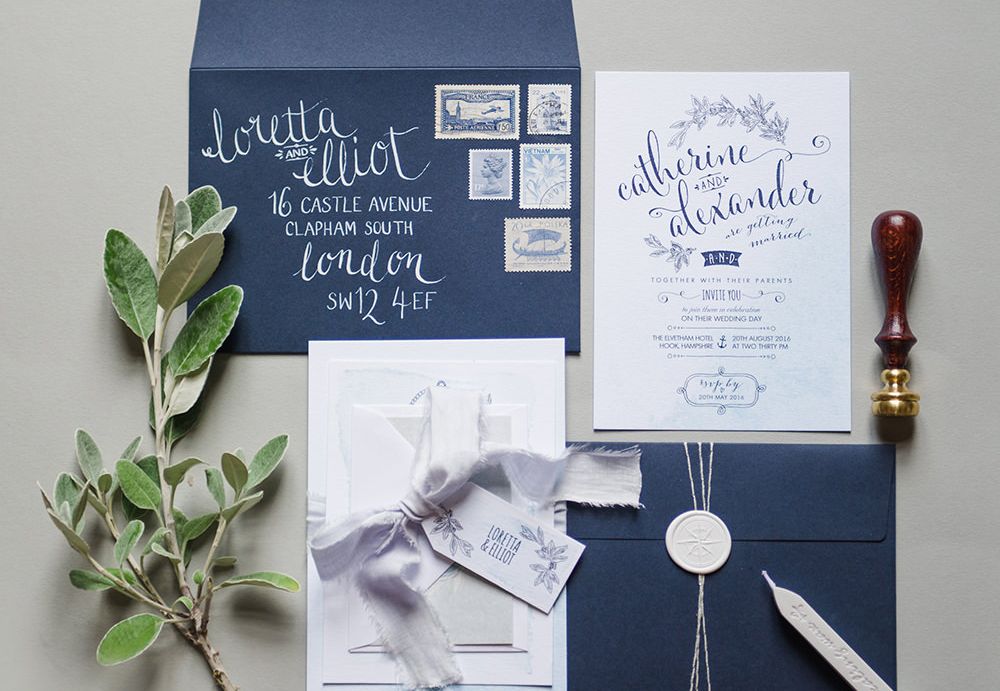 Calligraphy Brush Lettering Wedding Stationery RMW The List