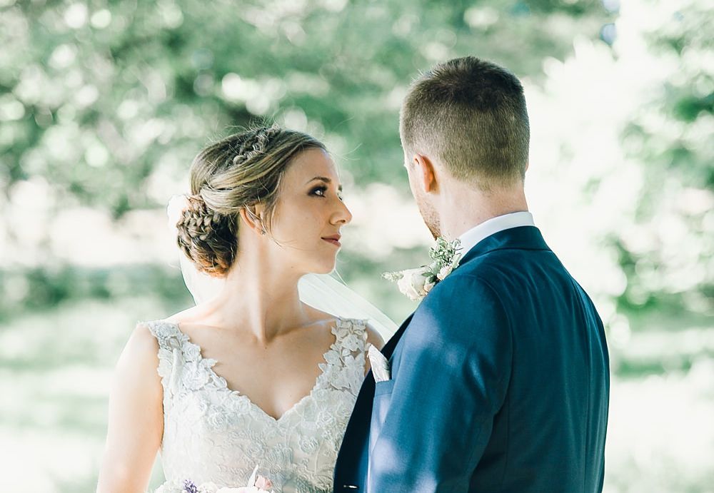 Outdoor Humanist Ceremony At Rivington Hall Barn With Pastel Bridesmaid 