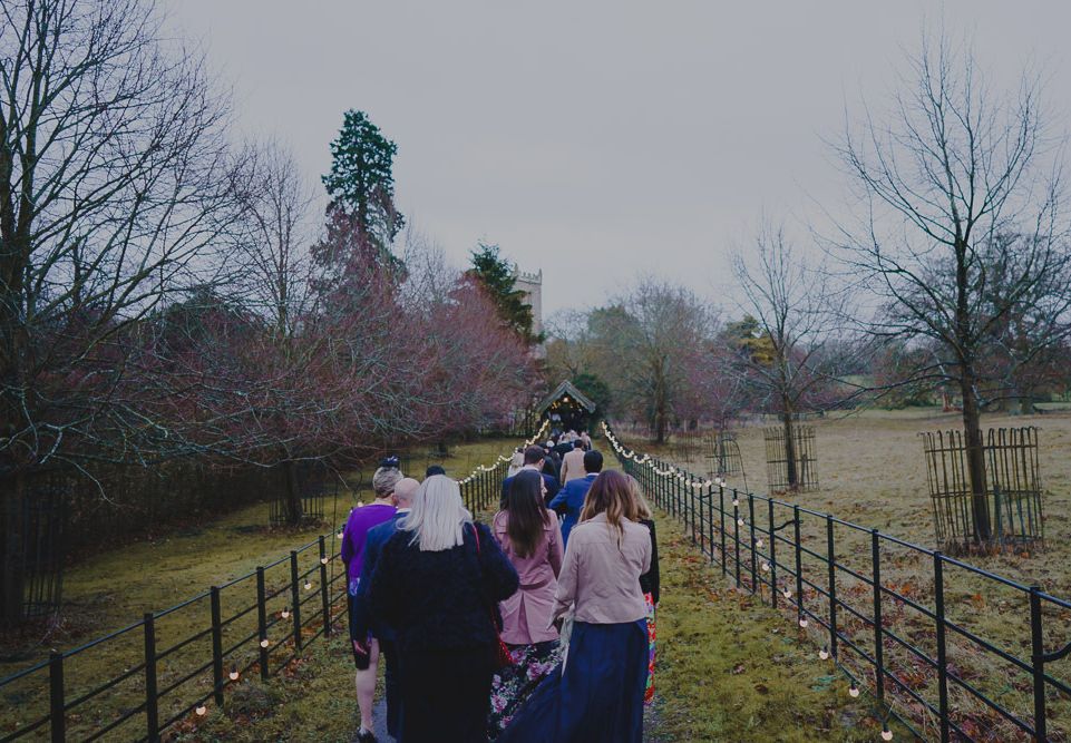 South Farm Winter Wedding on Croxton Park Estate, Cambridgeshire Rock