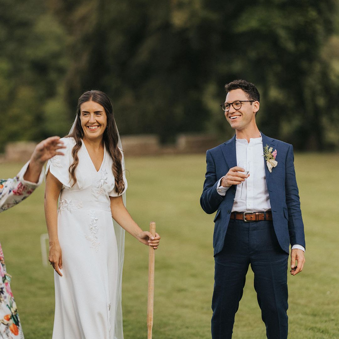 Rustic Wedding Flowers & Croquet Garden Games At Askham Hall Venue