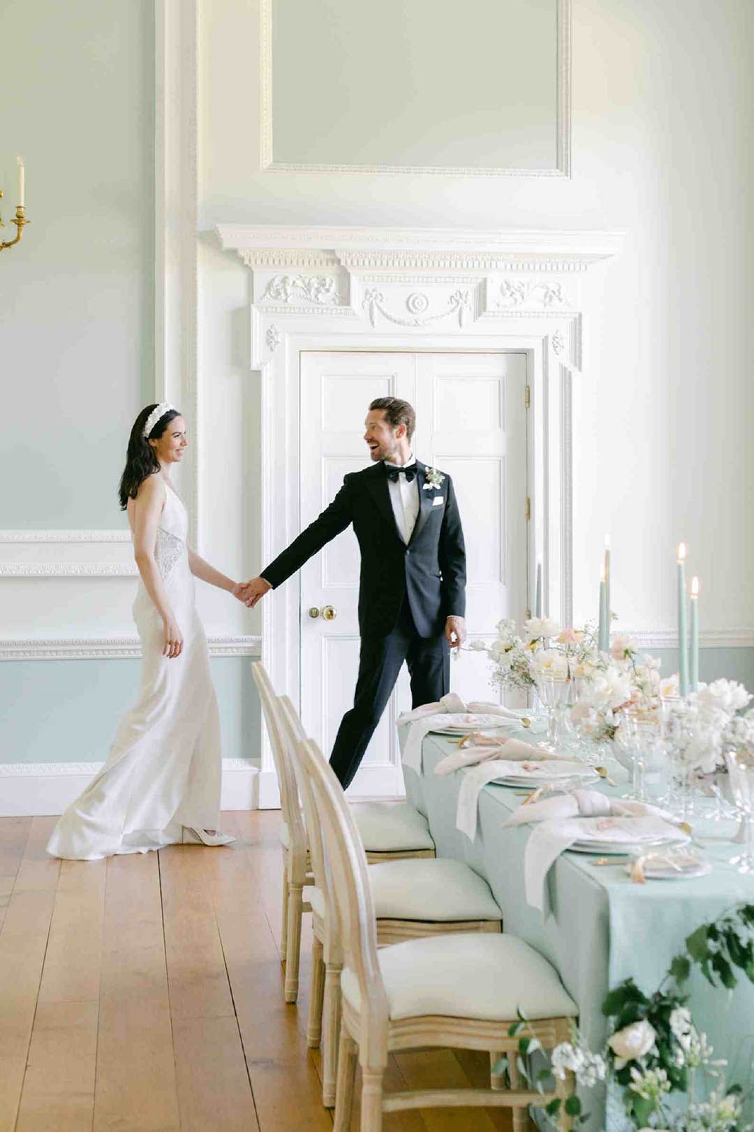 Pastel Green Wedding Inspiration in Country Mansion