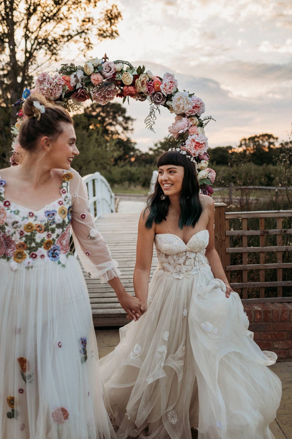 Flower Embroidered Wedding Dress Inspiration - Rock My Wedding