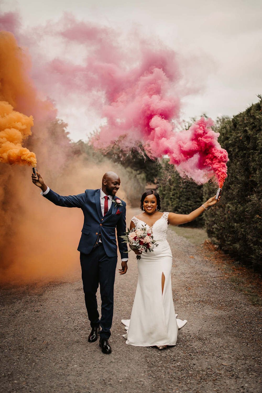 Smoke Bomb Wedding Photos - Rock My Wedding