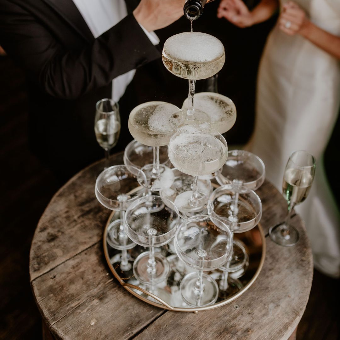 21 Champagne Towers to Copy for Your Own Wedding Reception