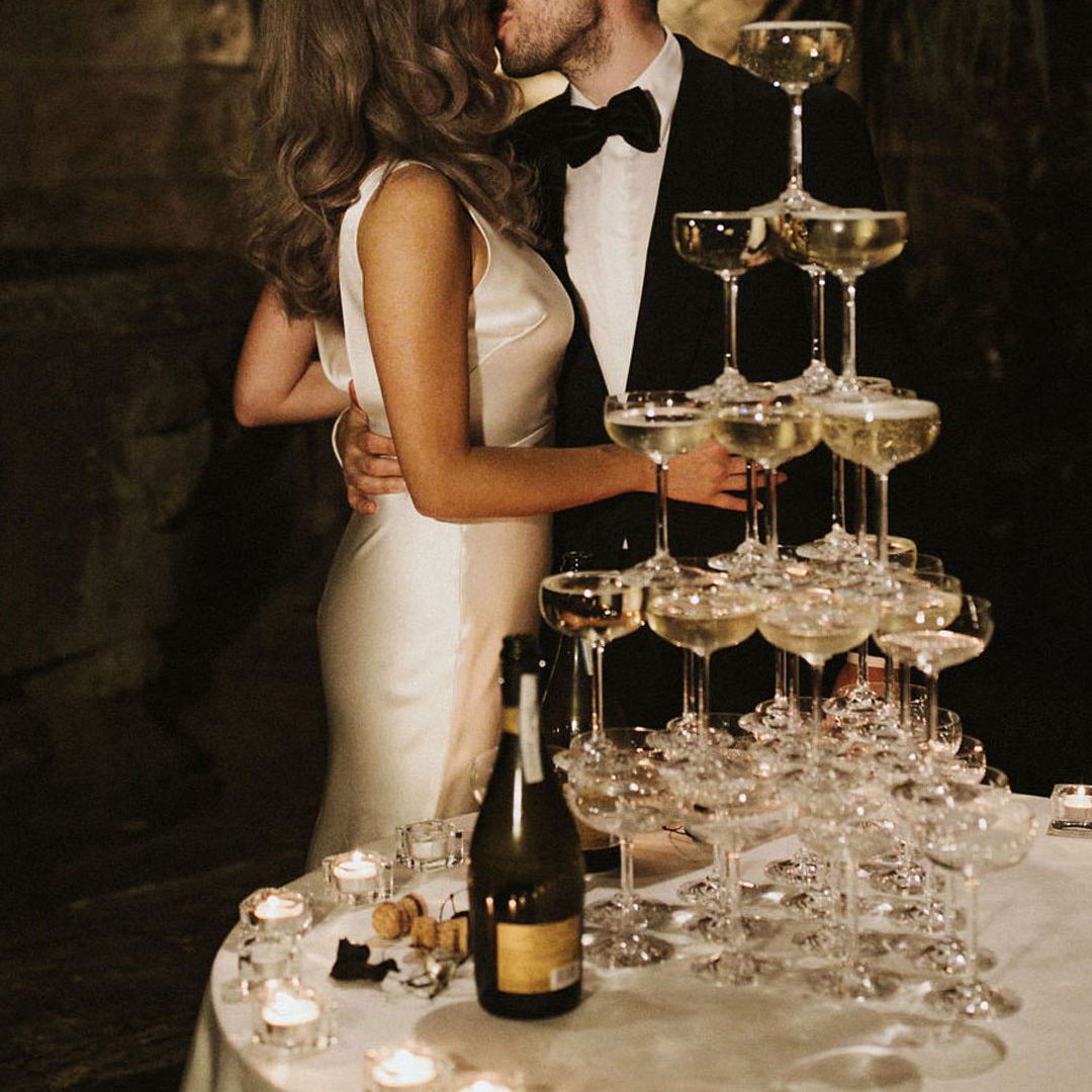 21 Champagne Towers to Copy for Your Own Wedding Reception