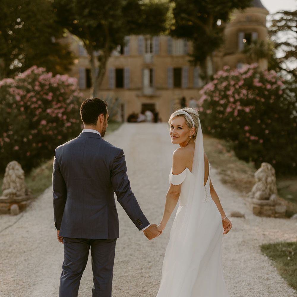 Suzanne Neville Strapless Wedding Dress For a Provence Wedding