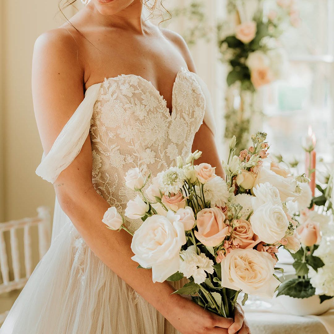 Romantic Elegant Wedding Theme at Hodsock Priory with Blush Blooms