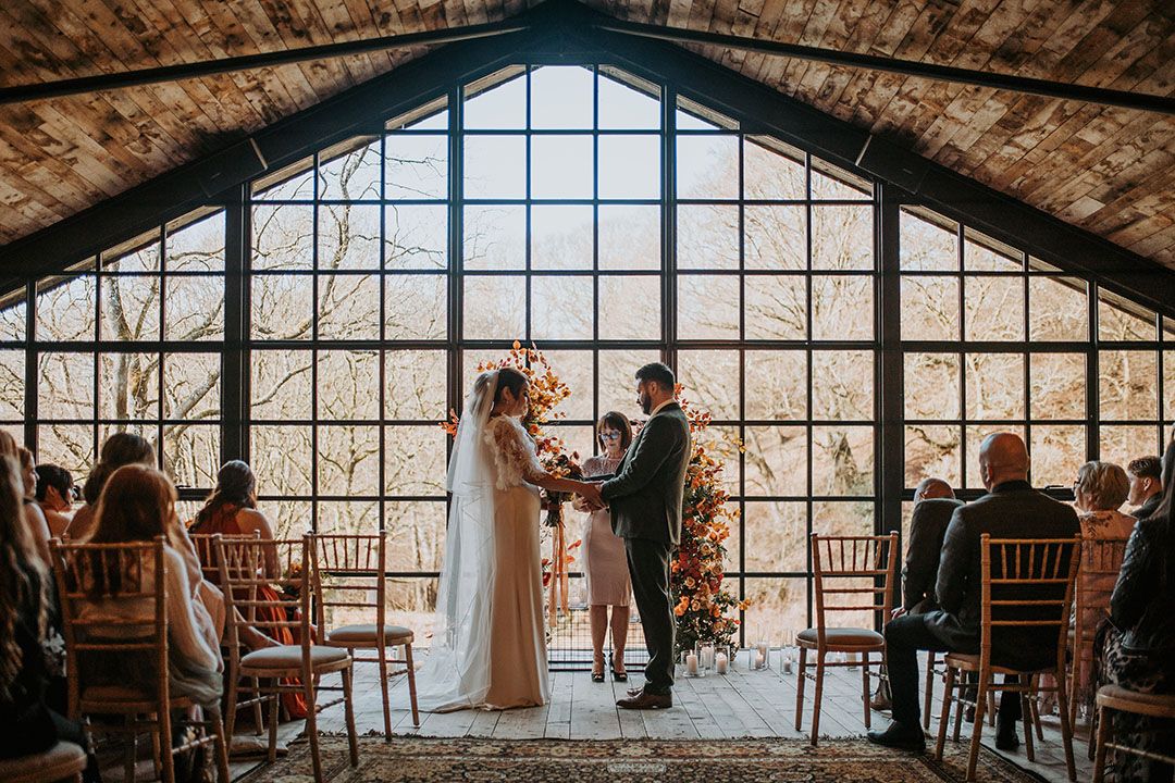 Hidden River Barn Carlisle Autumn Wedding With Orange Colour Scheme