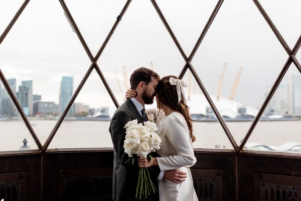 Disco Ball Wedding Decor with Halfpenny London Wedding Dress