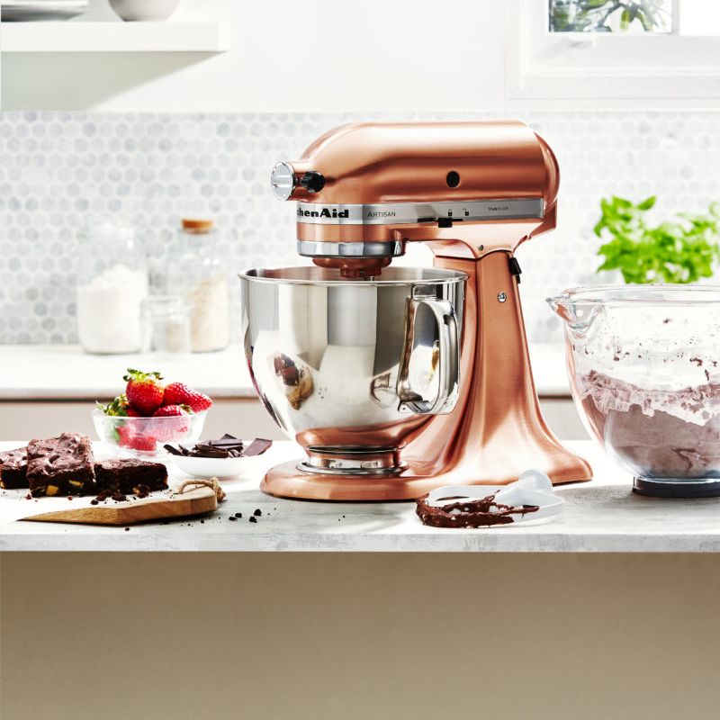 gold kitchen aid mixer