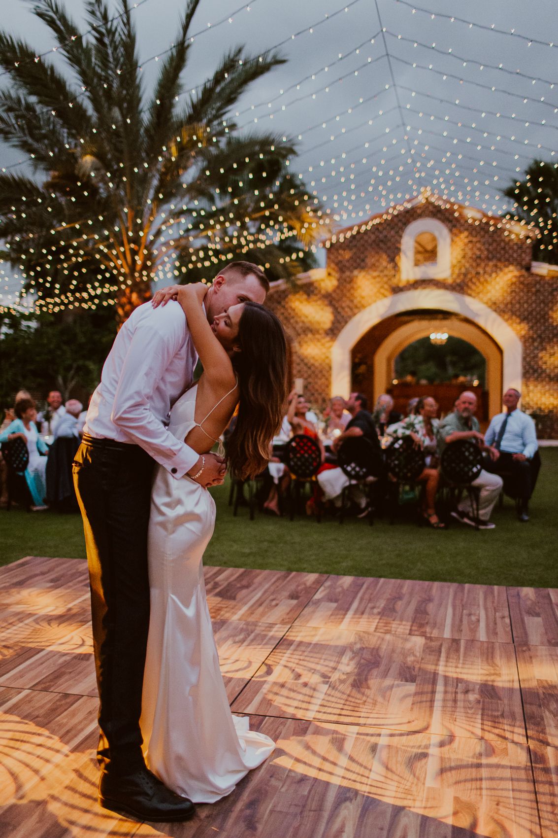 Spectacular Outdoor Dance Floor at Real Wedding