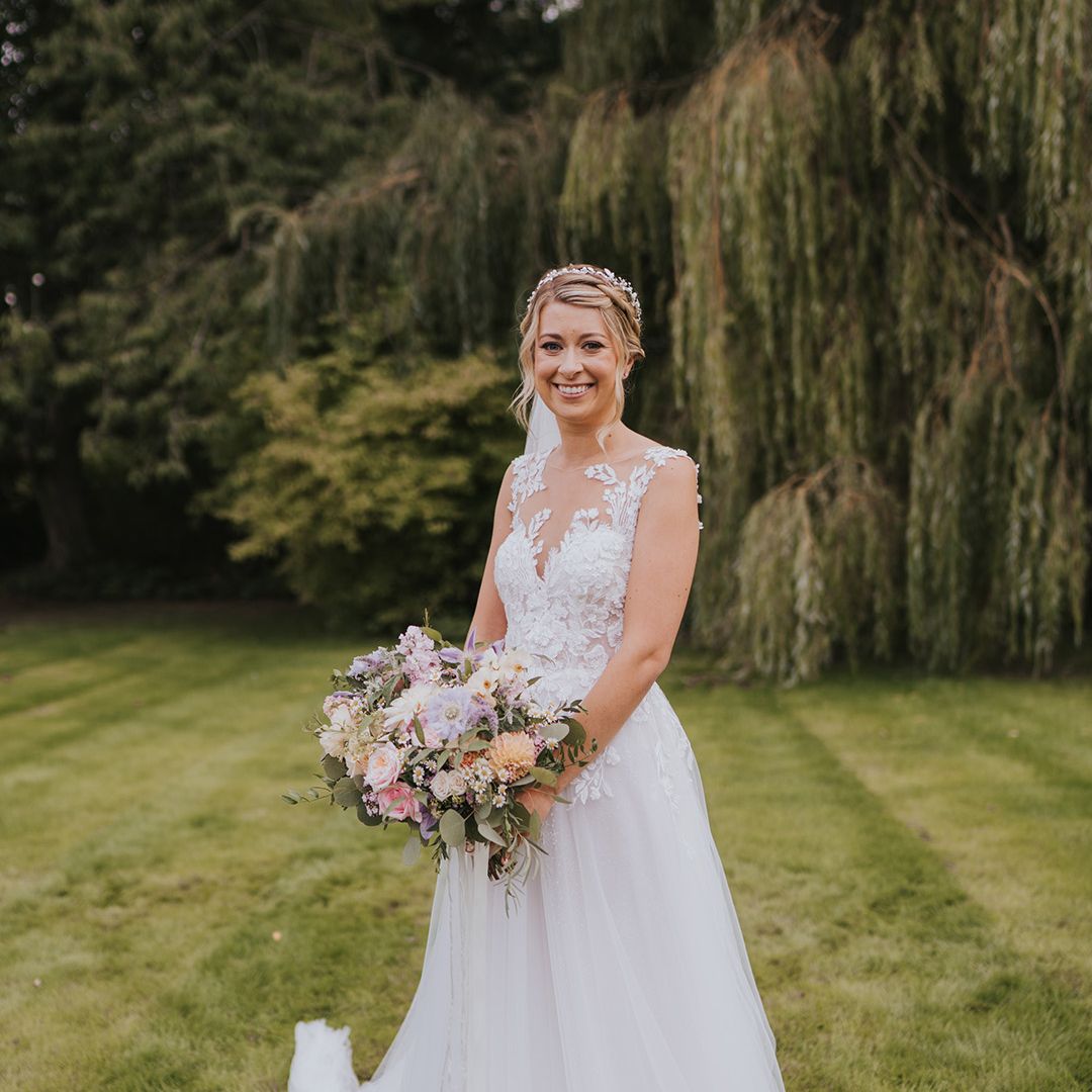 Dove Barn Weddings With Dando London Wedding Dress & Pastel Florals