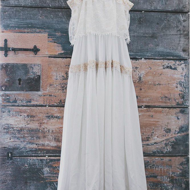 Sequinned Bridesmaids Dresses & A Vintage Wedding Dress Rustic Wedding ...