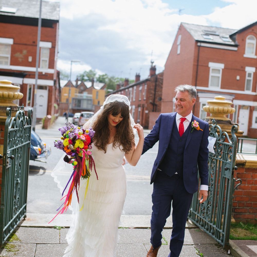 Colourful Wedding At Victoria Baths Manchester With Charlie Brear Gown