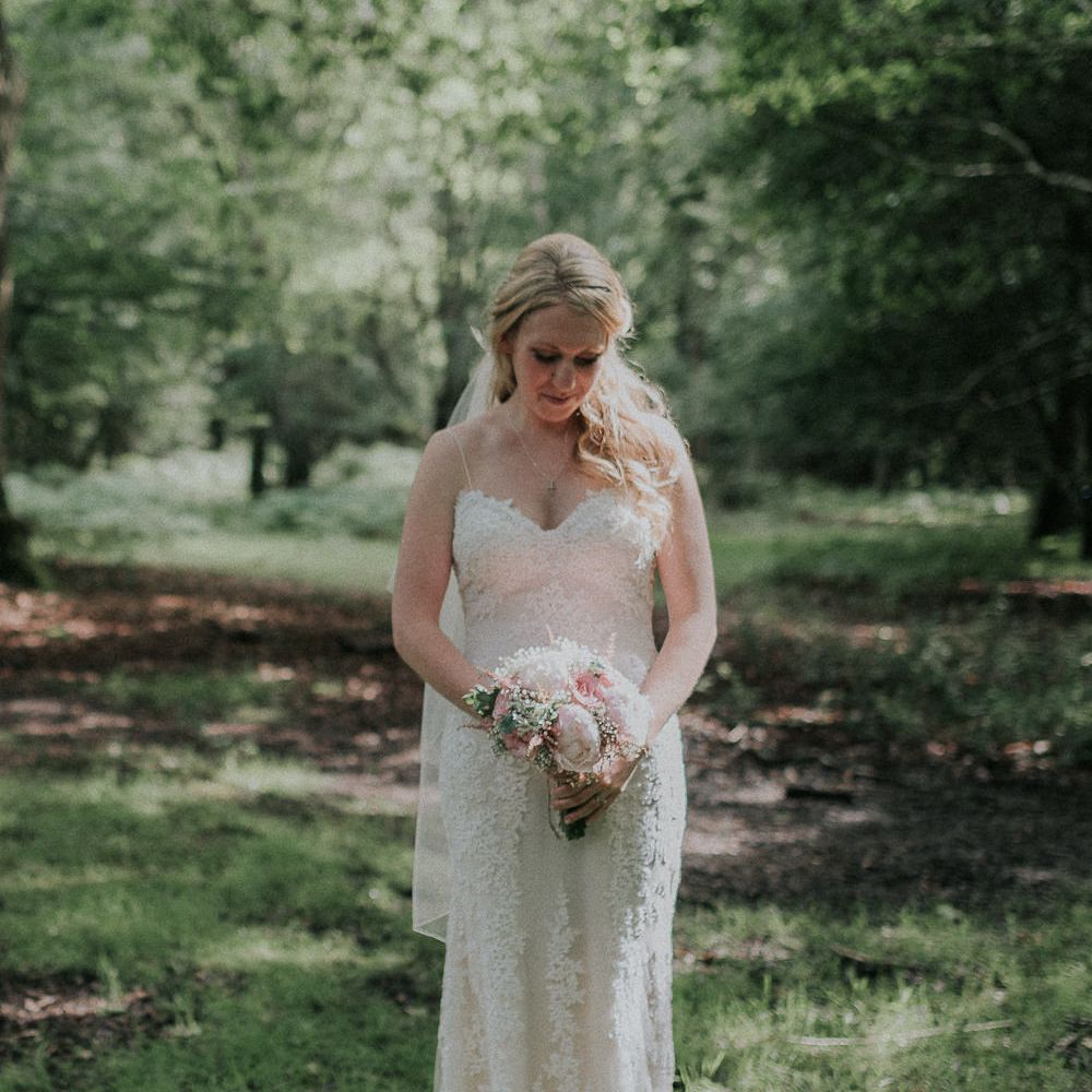 Outdoor DIY Marquee Wedding with Lace Sottero & Midgley Gown