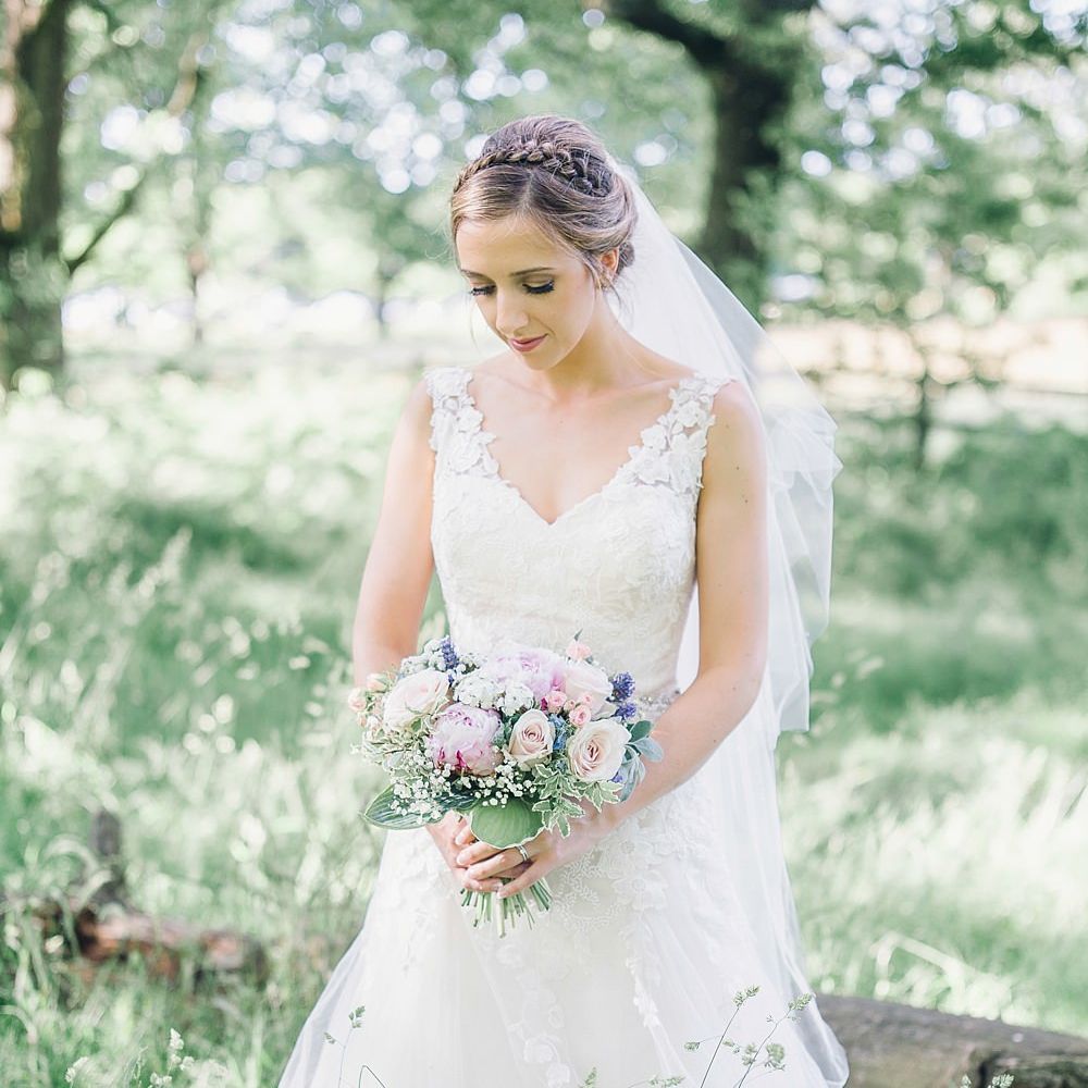 Outdoor Humanist Ceremony At Rivington Hall Barn With Pastel Bridesmaid 
