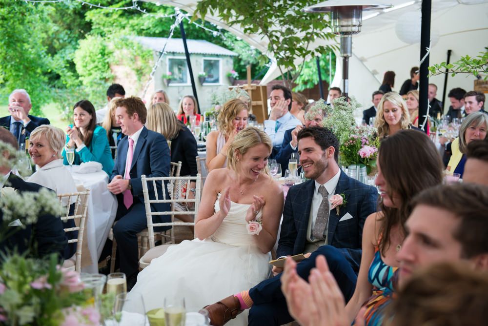 A back garden wedding in surrey with Alan Hannah gown