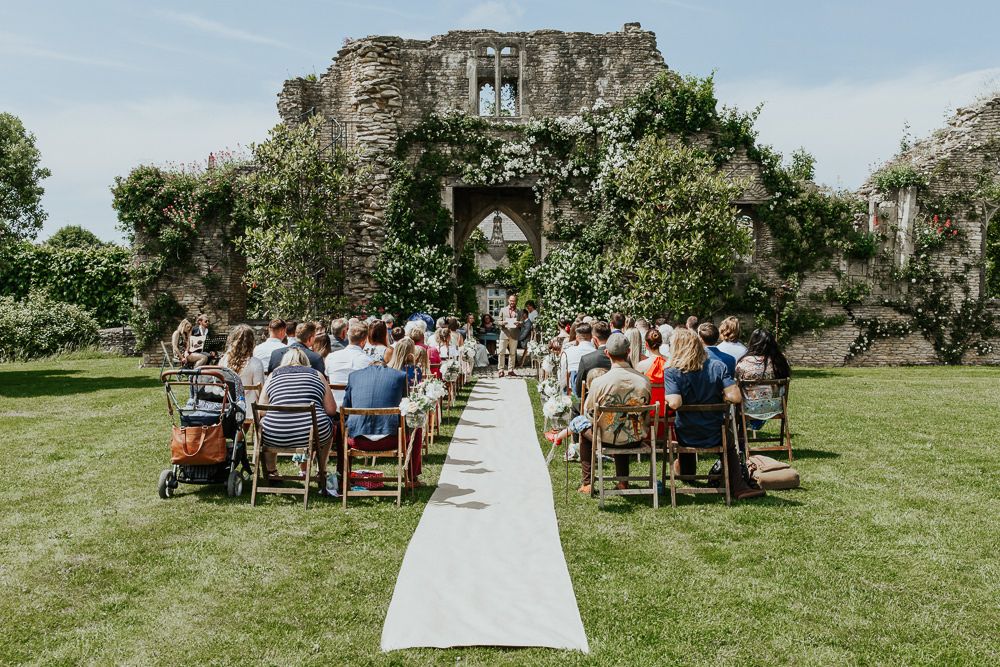 Outdoor Wedding Ceremony At Euridge Manor With Rustic Wedding Decor