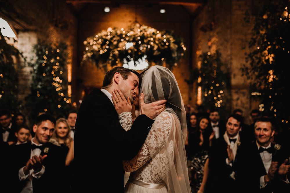 Winter black tie wedding