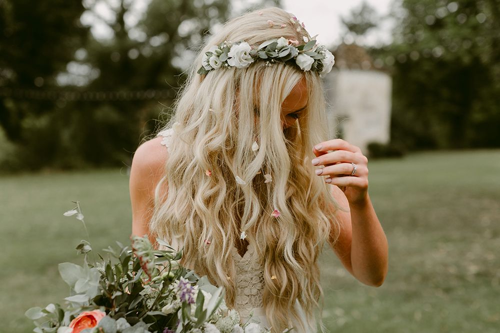 Festoon Lit Outdoor Boho Wedding at Chateau le Tour, France with ...