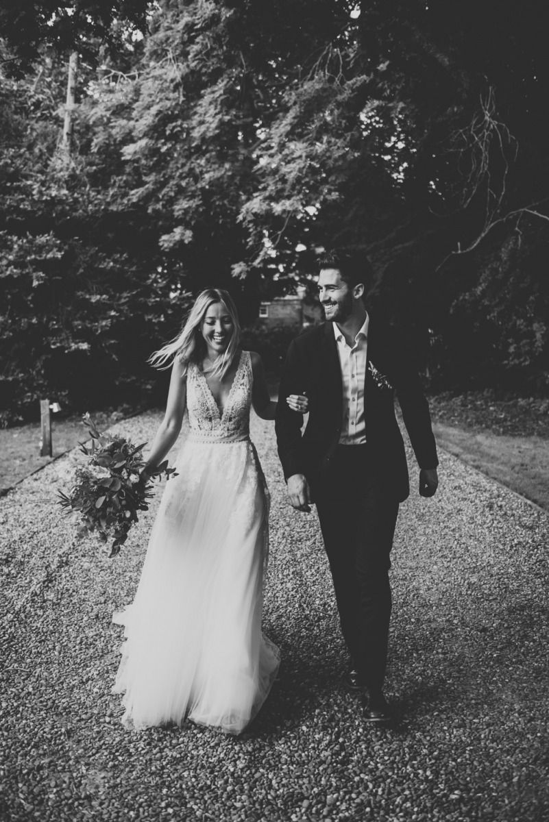 Aswarby Rectory Wedding with Enzoani Wedding Dress & Foliage Decor