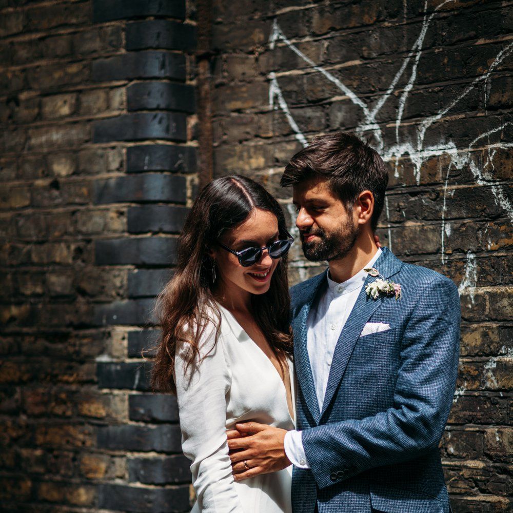 Stylish City Wedding at Hackney Town Hall & Bow Arts Courtyard with ...