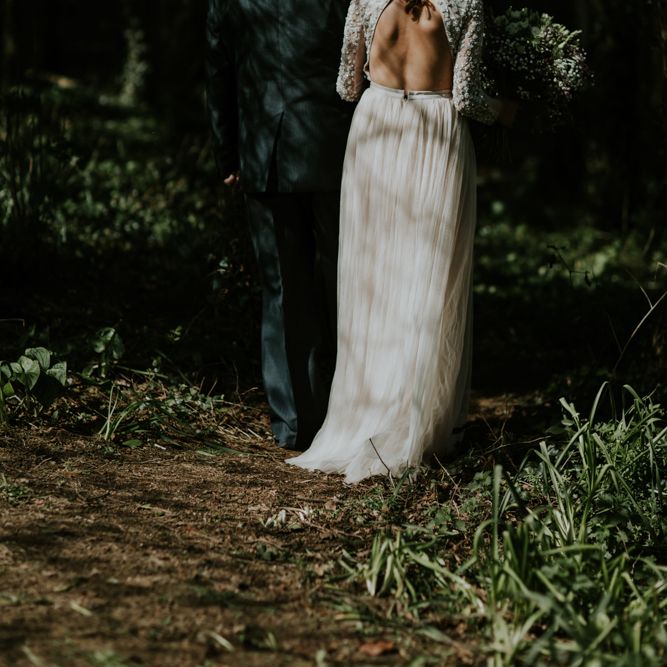 A Needle and Thread Dress for a Bohemian and Botanical Inspired Woodland  Wedding