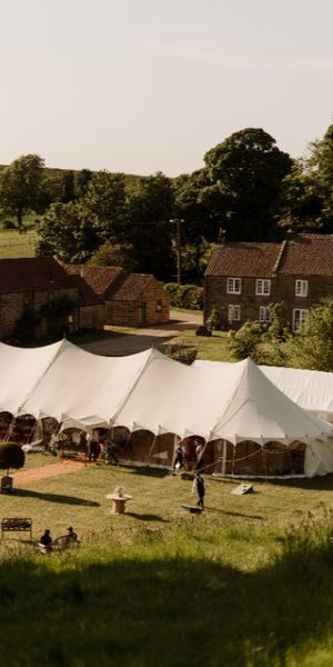A stunning 9x21 Petal Pole Marquee.