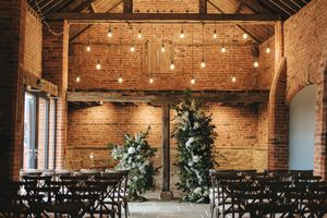 Rustic Luxury Barn Ceremony Setting