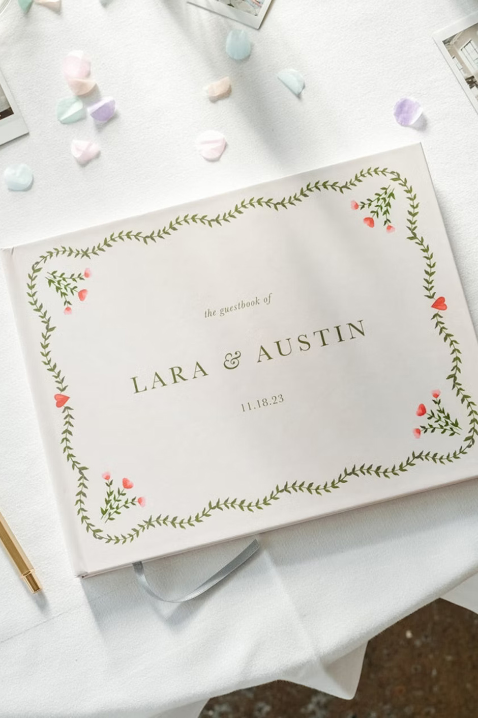 Wedding guest book from Papier in Country Summer style