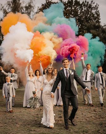 explosive smoke bomb wedding photo facts, myths and inspiration.
