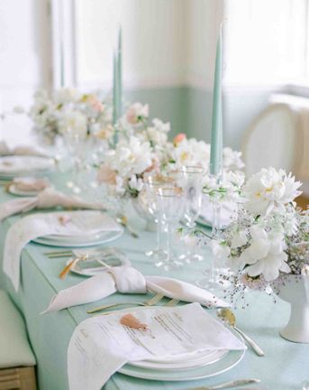 elegant pastel green wedding inspiration at an English country house 