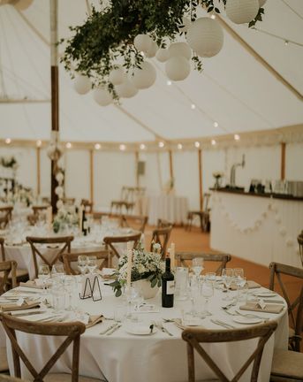 marquee wedding tablescape at Silverholme Manor