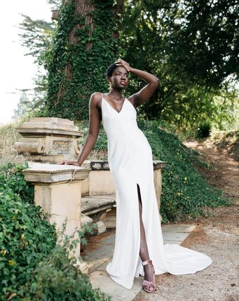 Unique wedding dresses and accessories by Halo & Wren 