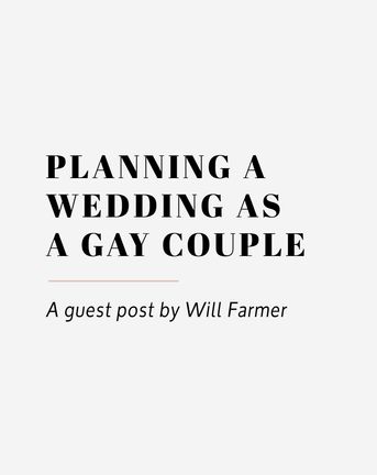 planning a wedding as a gay couple