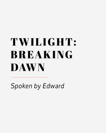 Twilight Edward wedding speech wedding reading 