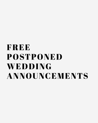 postponed wedding announcements