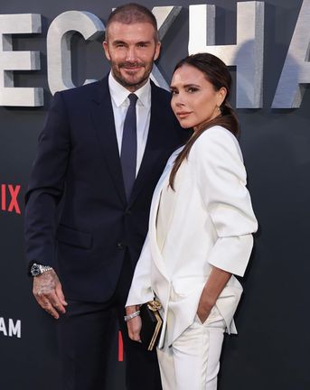 Victoria and David Beckham attending their premiere for their new documentary