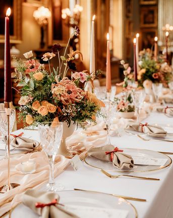 autumnal wedding theme at Somerley House