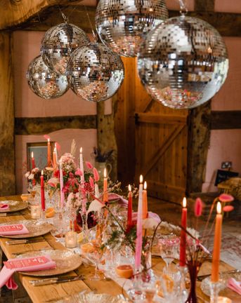 how to include disco ball wedding decor into your day