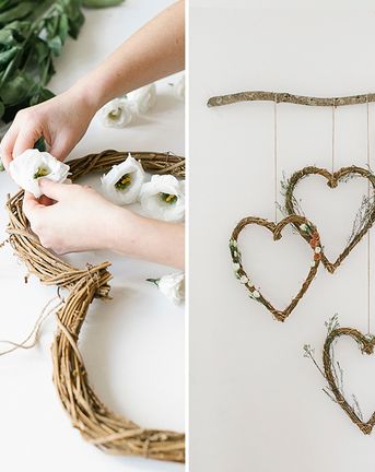 DIY floral heart wreath decor/photo backdrop for under £50