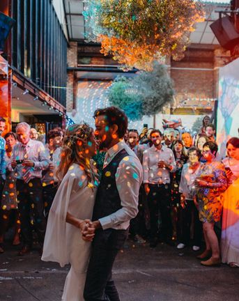 wedding with lights