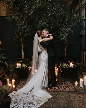 Australian Wedding with Monochrome Industrial Vibes and Botanical Decor