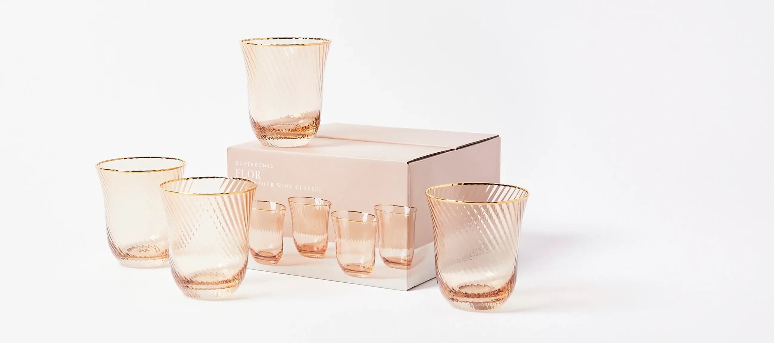 Oliver Bonas Set of Four Stemless Glasses Wedding Gift .jpg