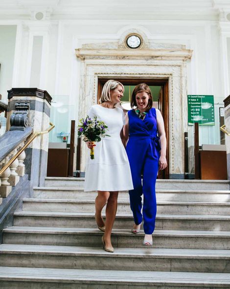 Two Brides for a City Wedding at Ottolenghi, Spitalfields 