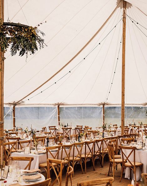 Sail cloth tent marquee for a fun and entertaining wedding.