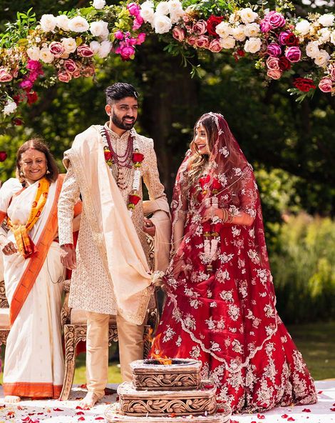 Hampton Court House wedding with Hindu blessing from UK's first female Hindu priest